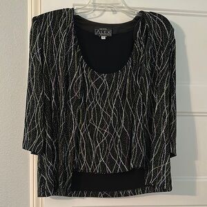 Alex Evenings Elegant Black Top